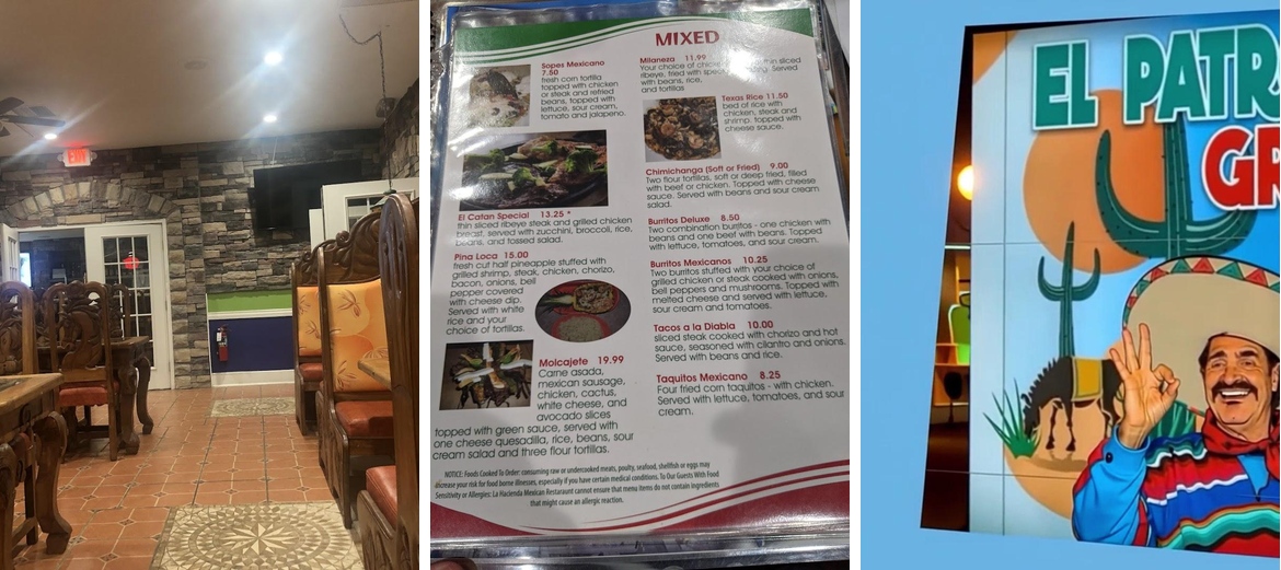 El Patron Grill Menu